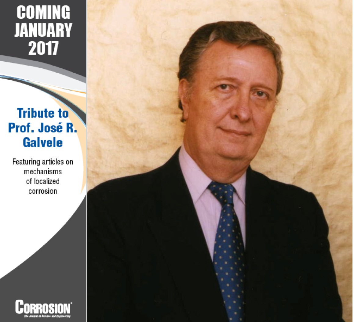 Número especial de la revista CORROSION en honor al Prof. Dr. José Rodolfo Galvele